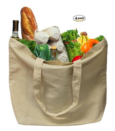 cotton reusable shopping bags.